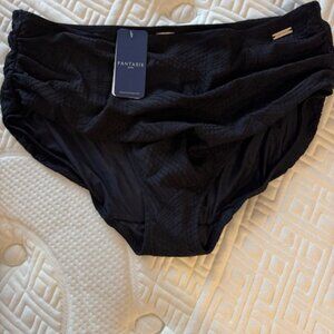 Fantasie XXL shirred black bikini bottom NWT